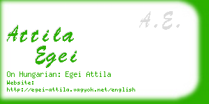 attila egei business card